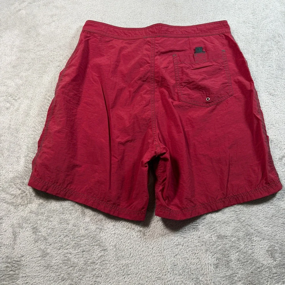 Vintage Ocean Pacific Board Shorts Mens 32 Red Noseriders Nylon Surf Trunks 90s